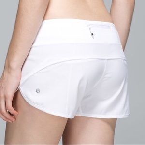 Lululemon speed up short white 4 nwot